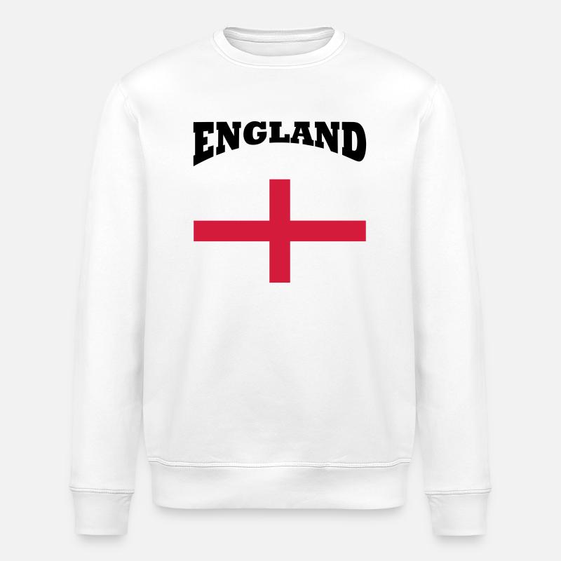 England + cross - Sweat bio ROLLER Stanley/Stella Unisexe - blanc