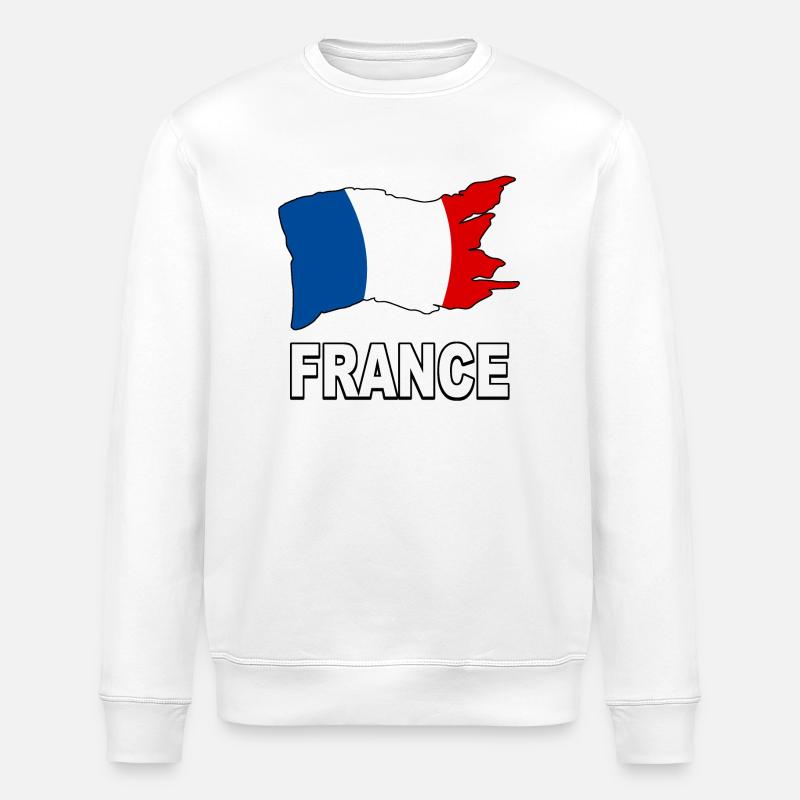france drapeau 04 - Sweat bio ROLLER Stanley/Stella Unisexe - blanc