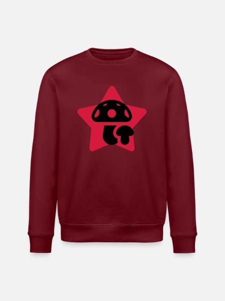 Mushroom / Champignon / Pilz / Picking - Stanley/Stella ROLLER Unisex Organic Sweatshirt - white