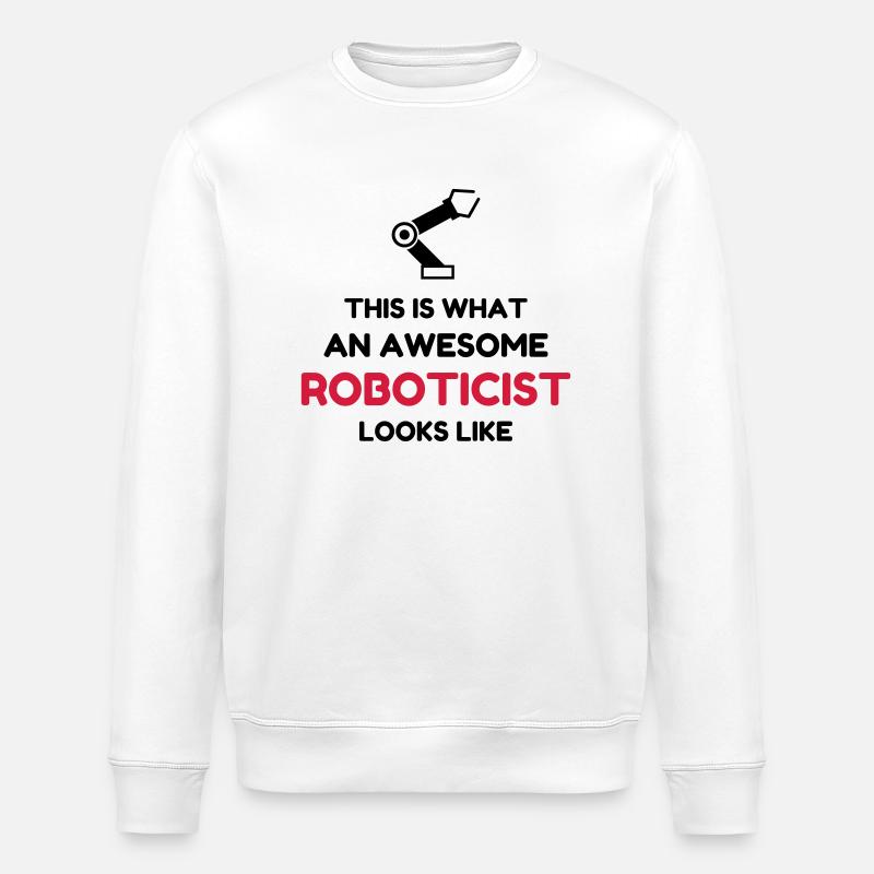 Robotics Robot Robotik Robotique Roboter - Stanley/Stella ROLLER Unisex Organic Sweatshirt - white