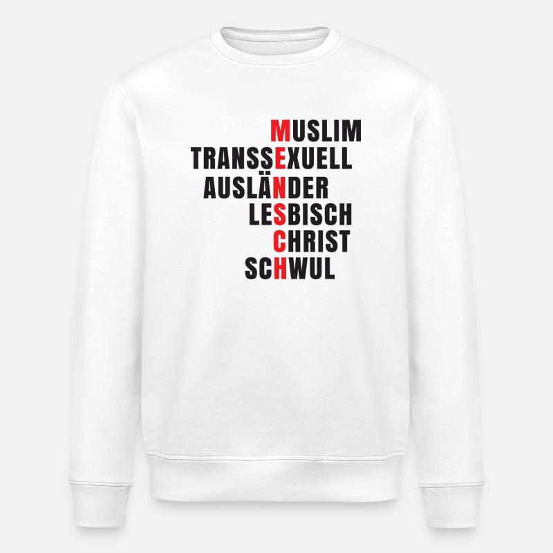 Antirassismus - Mensch - Stanley/Stella Unisex Bio-Sweatshirt ROLLER - Weiß