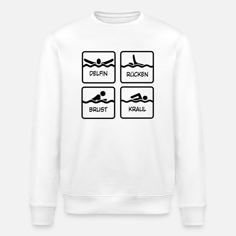 schwimmen - Stanley/Stella Unisex Bio-Sweatshirt ROLLER - Weiß