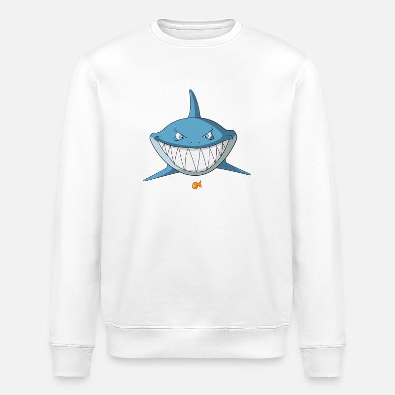 Shark comic grins - fun - Sweat bio ROLLER Stanley/Stella Unisexe - blanc