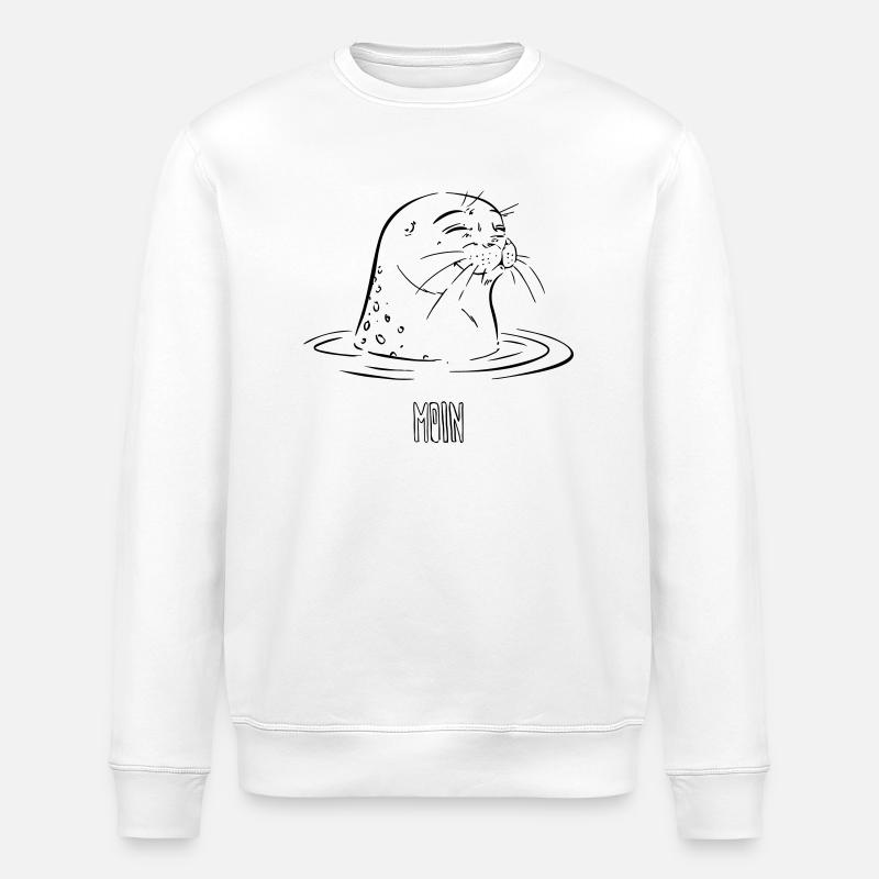 Seehund Moin - Stanley/Stella Unisex Bio-Sweatshirt ROLLER - Weiß