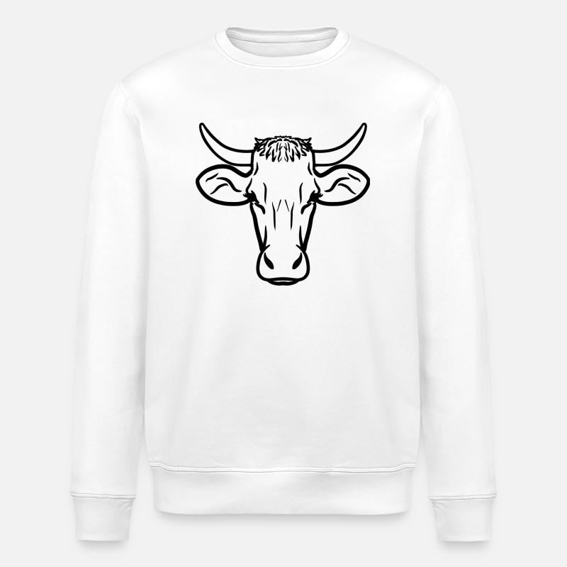 Vache noire - Sweat bio ROLLER Stanley/Stella Unisexe - blanc