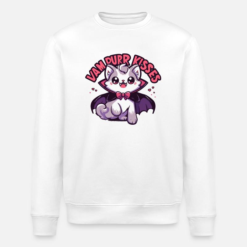 BISERS DE VAMPURR - Sweat bio ROLLER Stanley/Stella Unisexe - blanc