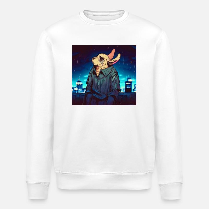 Bunny Rabbit Japanese - Stanley/Stella ROLLER Unisex Organic Sweatshirt - white