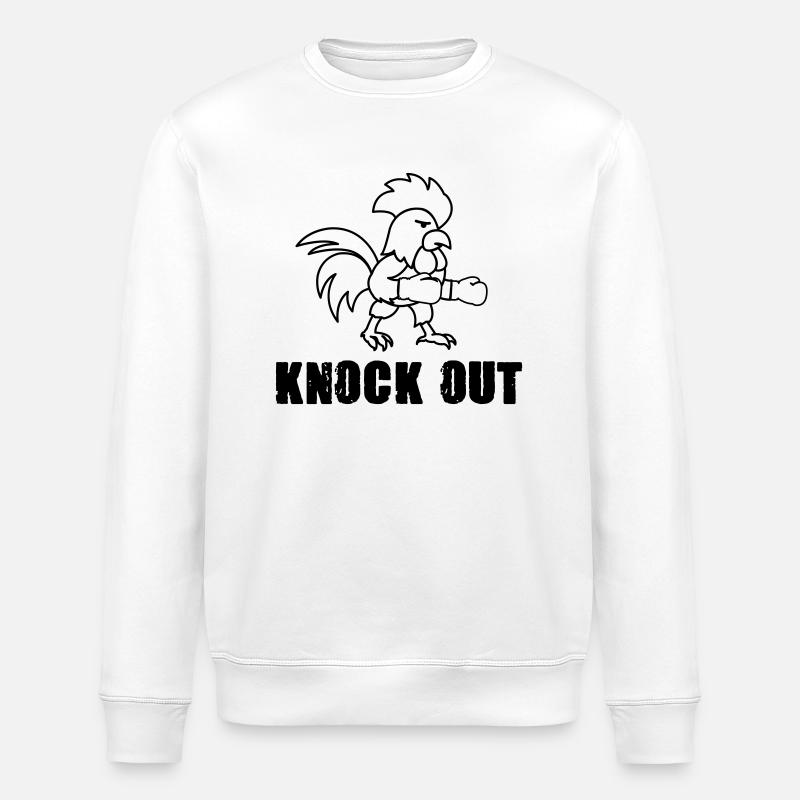 Boxer Knock Out Bande Dessinée - Sweat bio ROLLER Stanley/Stella Unisexe - blanc