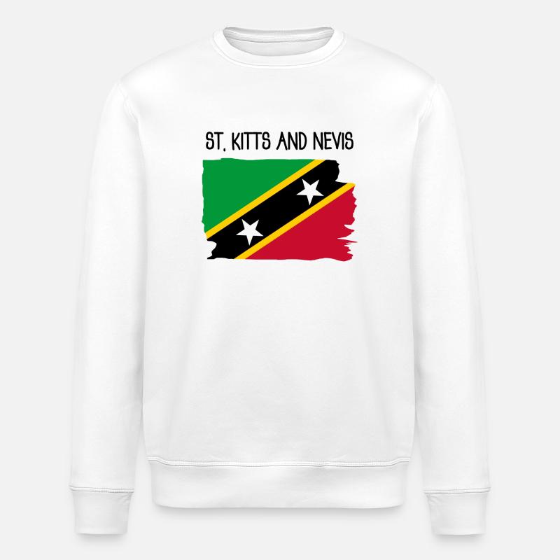 Saint-Kitts-et-Nevis - Caraïbes - Antilles - Sweat bio ROLLER Stanley/Stella Unisexe - blanc
