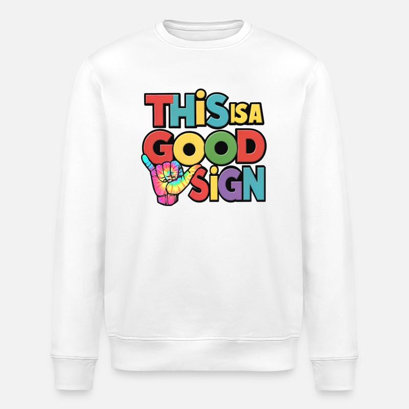 Bon signe - Sweat bio ROLLER Stanley/Stella Unisexe - blanc