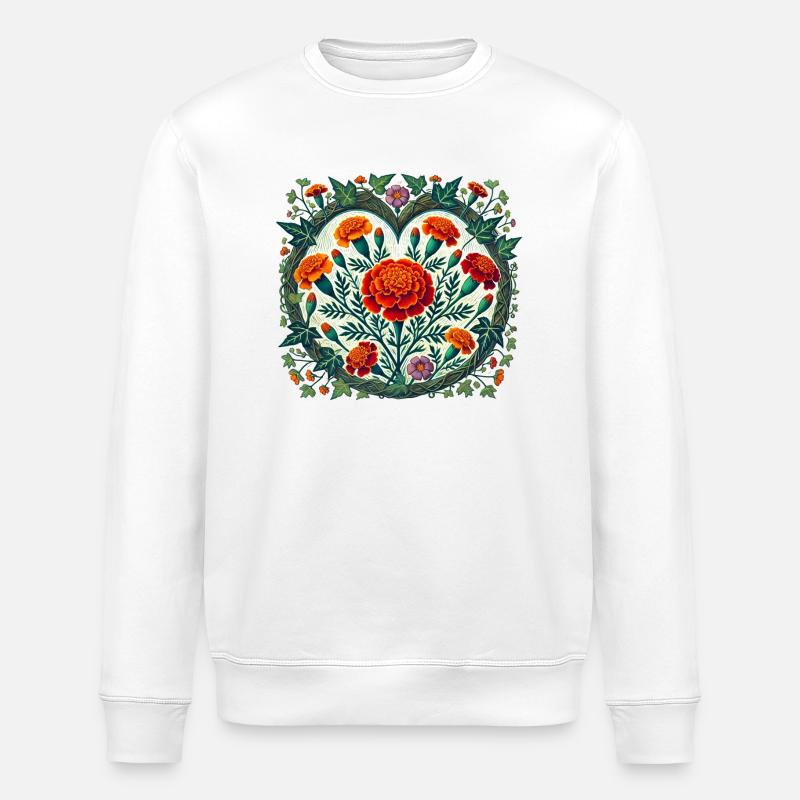 Ringelblumen - Stanley/Stella Unisex Bio-Sweatshirt ROLLER - Weiß