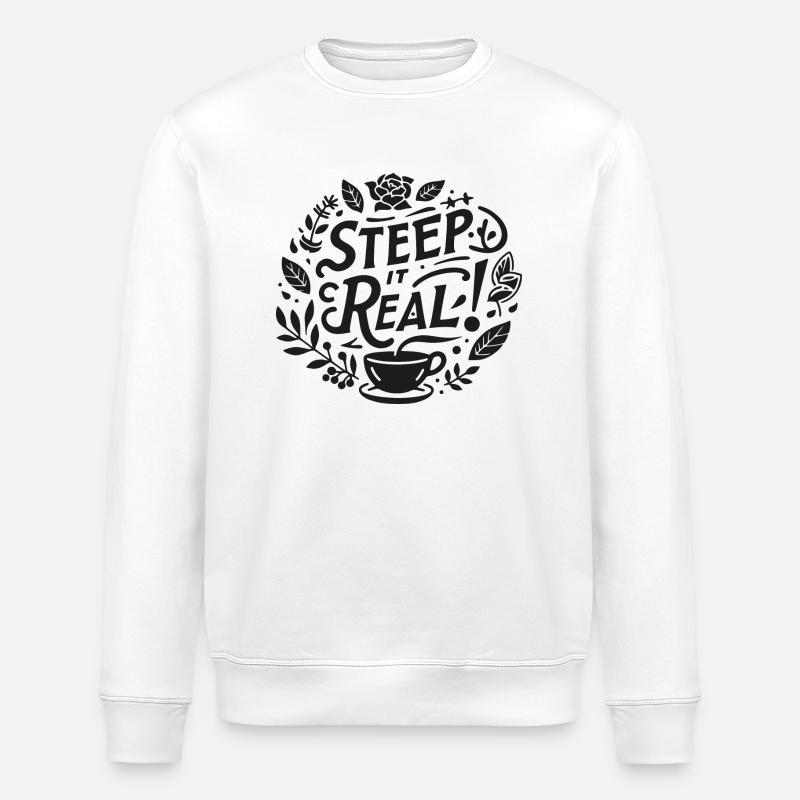 Steep It Real - Stanley/Stella ROLLER Unisex Organic Sweatshirt - white