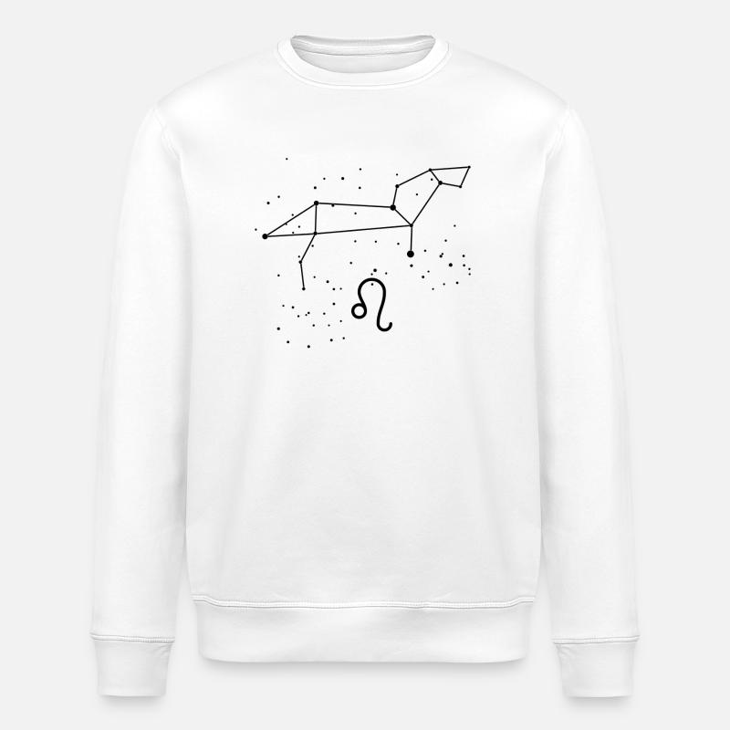 Leo Constellation with Astronomical Sign - Stanley/Stella ROLLER Unisex Organic Sweatshirt - white