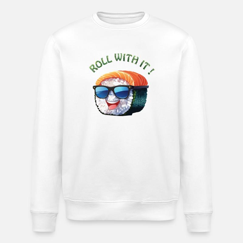 Roll with it ! - Sweat bio ROLLER Stanley/Stella Unisexe - blanc