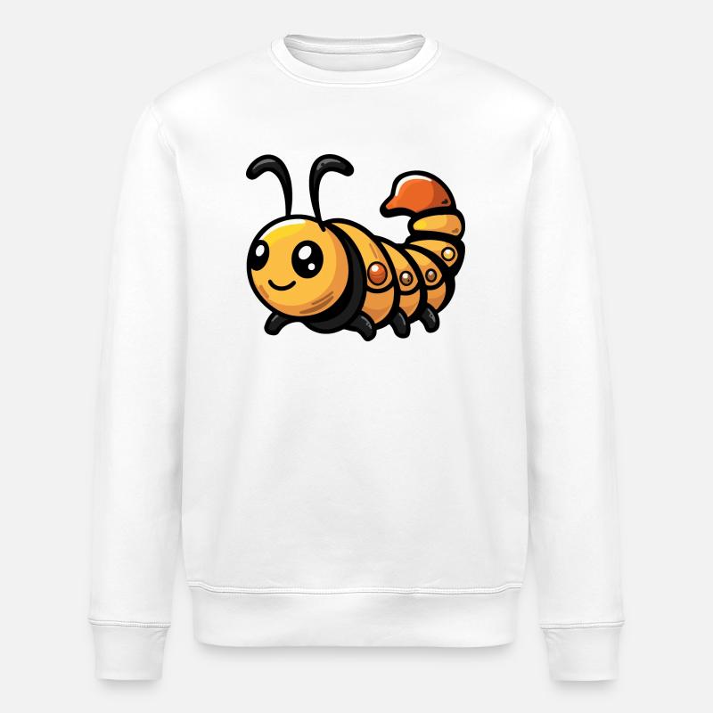 Wurm Comic - Stanley/Stella Unisex Bio-Sweatshirt ROLLER - Weiß
