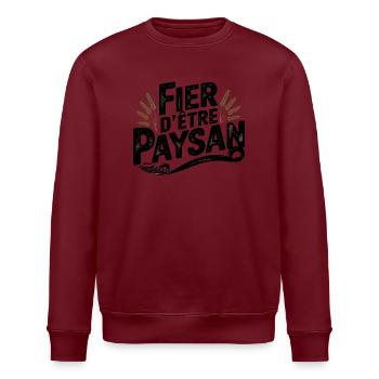Proud to be a farmer - Stanley/Stella ROLLER Unisex Organic Sweatshirt - white - Front - Nik (191cm)
