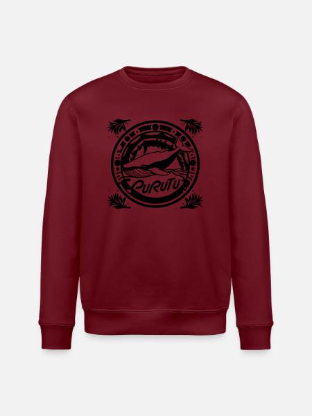 Baleines Rurutu - Sweat bio ROLLER Stanley/Stella Unisexe - blanc