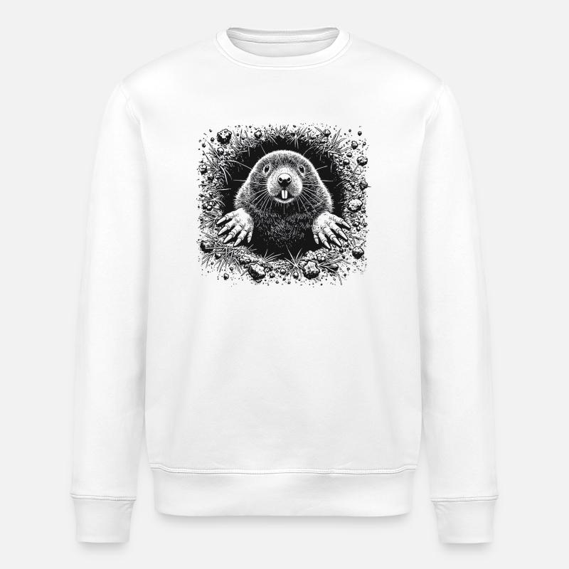 Mole - Stanley/Stella ROLLER Unisex Organic Sweatshirt - white