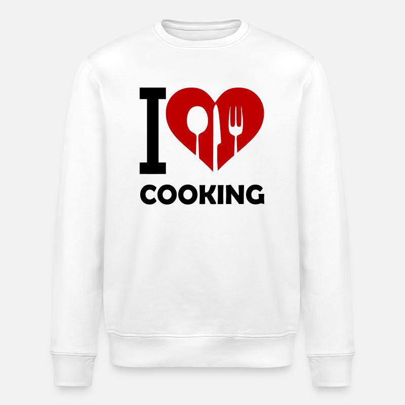 J’adore cuisiner 02 - Sweat bio ROLLER Stanley/Stella Unisexe - blanc