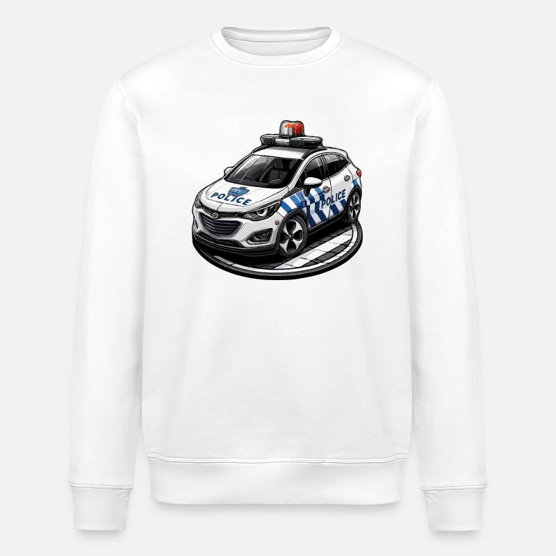 Polizeiauto Deutsch - Stanley/Stella Unisex Bio-Sweatshirt ROLLER - Weiß