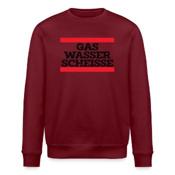 Gas Wasser Scheisse Handwerker Fun Shirt - Stanley/Stella Unisex Bio-Sweatshirt ROLLER - Weiß - Vorne - Nik (191cm)