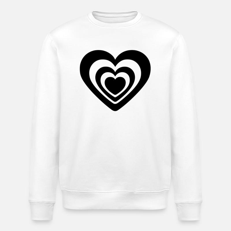 cœur - Sweat bio ROLLER Stanley/Stella Unisexe - blanc