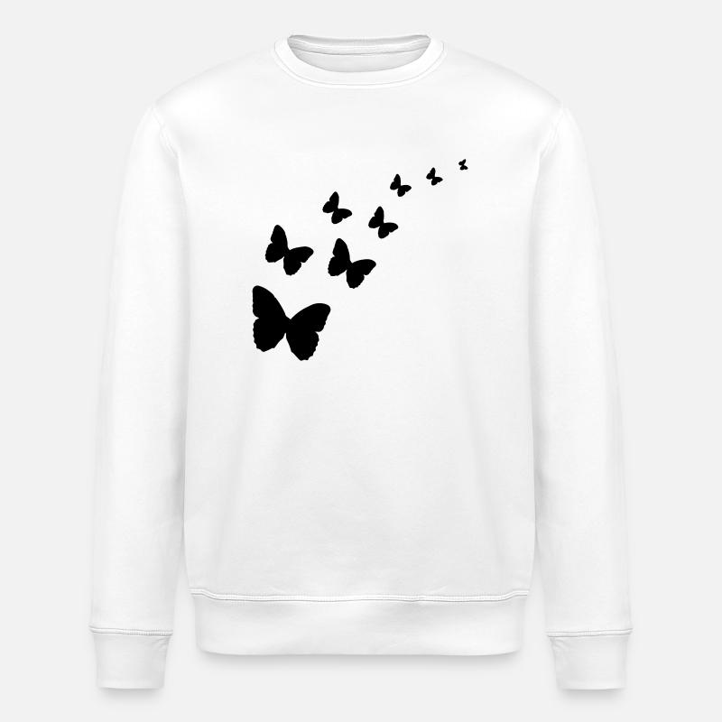 Schmetterlinge - Stanley/Stella Unisex Bio-Sweatshirt ROLLER - Weiß