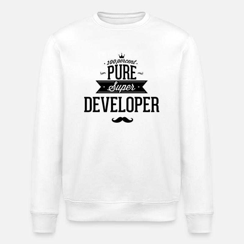 100 percent developers - Stanley/Stella ROLLER Unisex Organic Sweatshirt - white