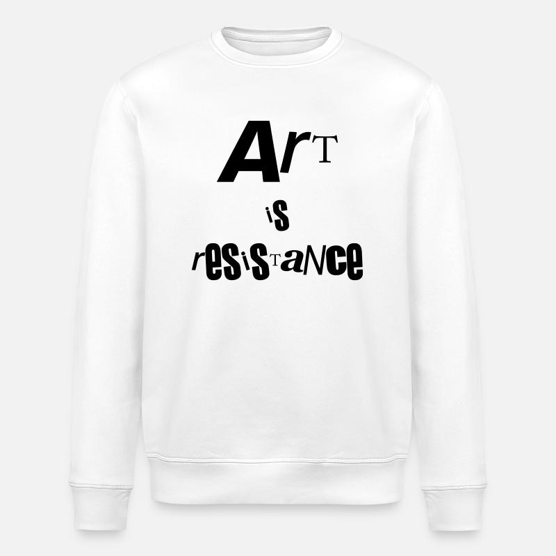 Kunst ist Widerstand - Stanley/Stella Unisex Bio-Sweatshirt ROLLER - Weiß