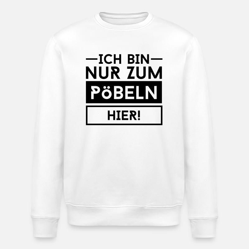 pöbeln - Stanley/Stella Unisex Bio-Sweatshirt ROLLER - Weiß