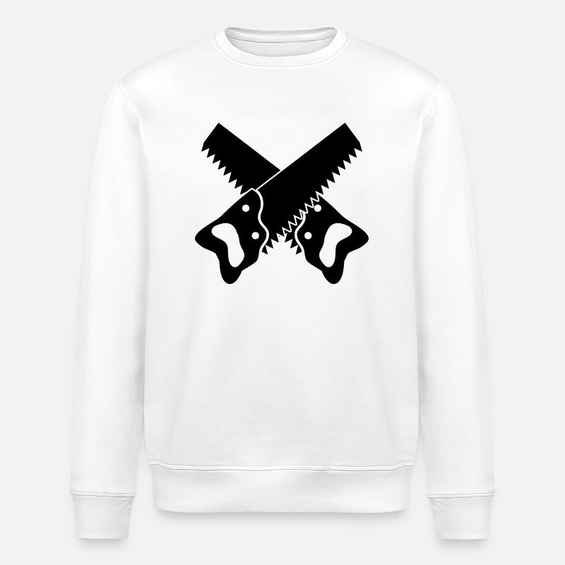 Scies croisées - Sweat bio ROLLER Stanley/Stella Unisexe - blanc
