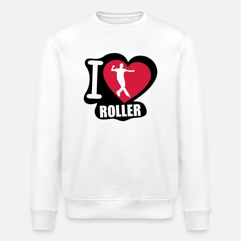 i love roller - Sweat bio ROLLER Stanley/Stella Unisexe - blanc