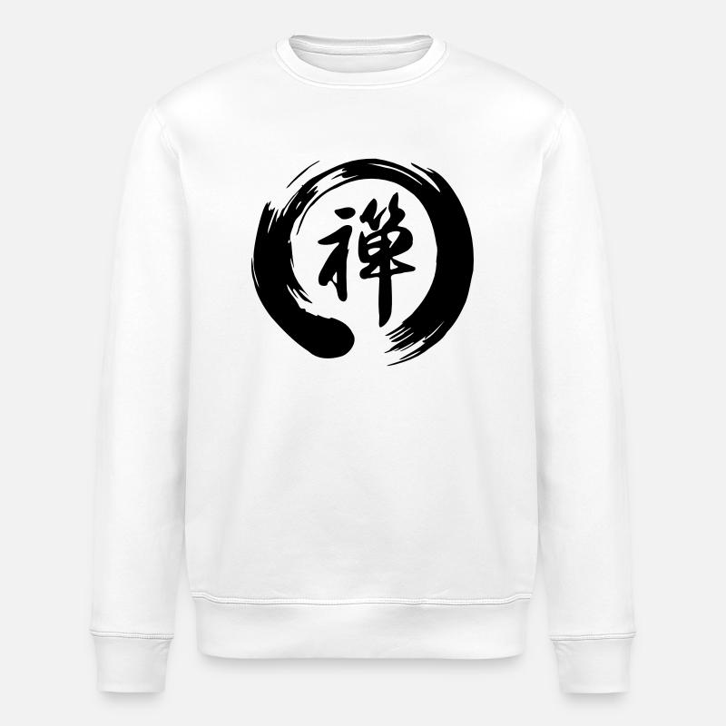 Zen Symbole d'Enso - Sweat bio ROLLER Stanley/Stella Unisexe - blanc