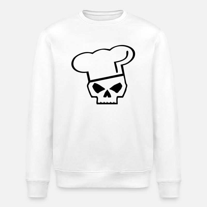 killer chef - Stanley/Stella ROLLER Unisex Organic Sweatshirt - white