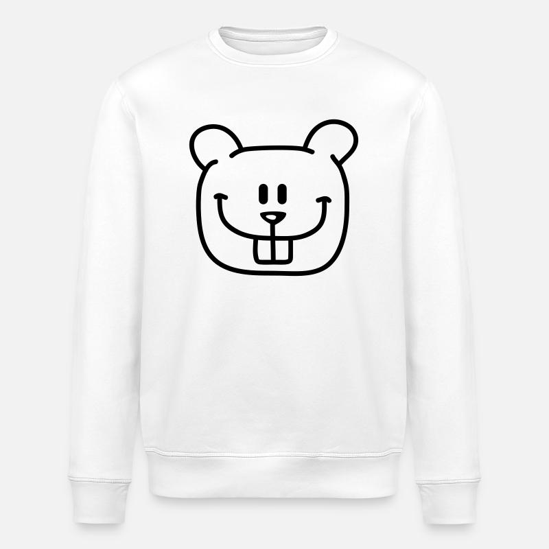Beaver Face - Sweat bio ROLLER Stanley/Stella Unisexe - blanc