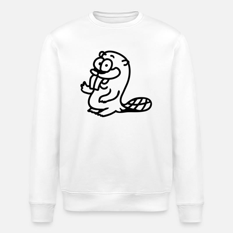 Biber - line - Stanley/Stella ROLLER Unisex Organic Sweatshirt - white