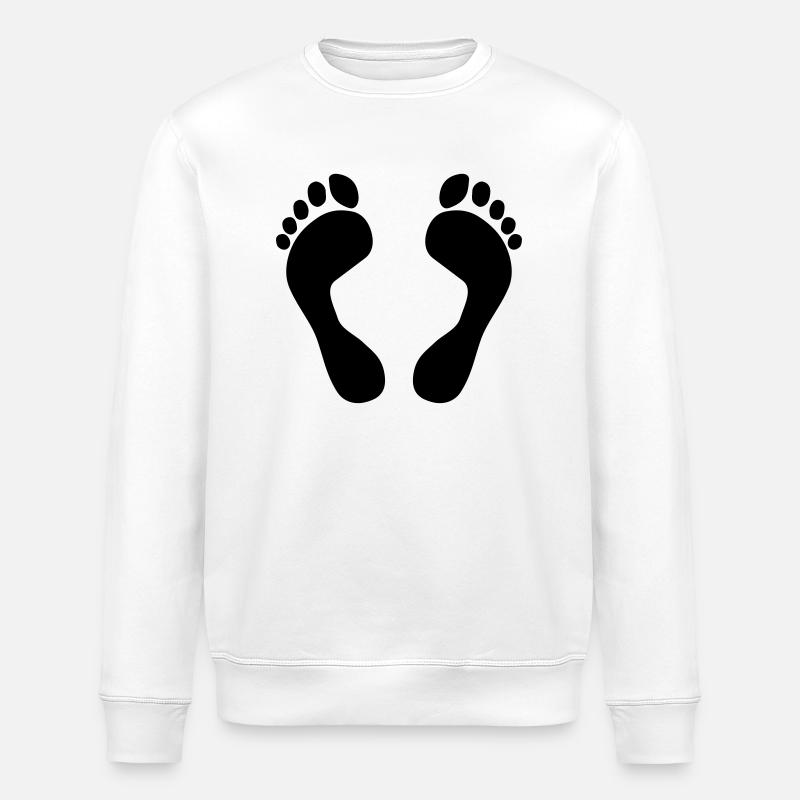 Fußabdrücke - Sweat bio ROLLER Stanley/Stella Unisexe - blanc