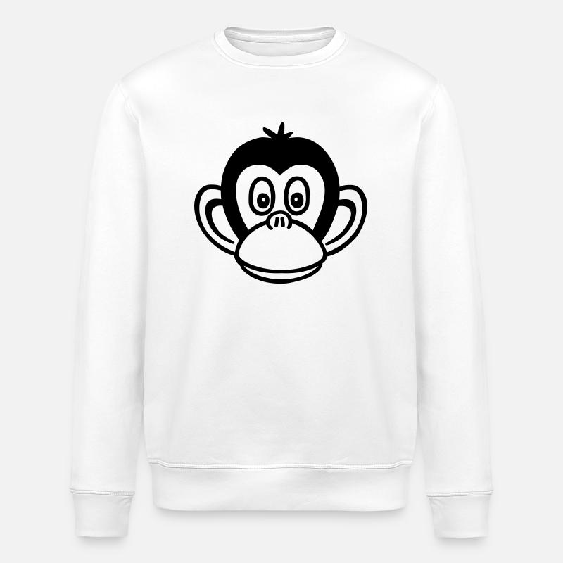 Monkey - Stanley/Stella ROLLER Unisex Organic Sweatshirt - white