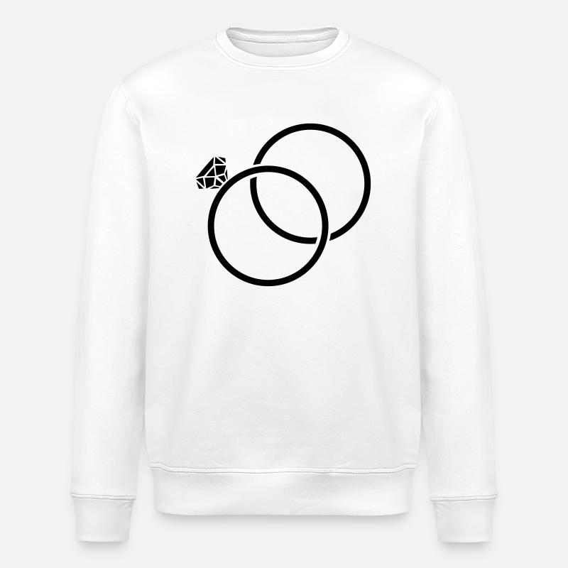 ehe_ringe_001 - Stanley/Stella Unisex Bio-Sweatshirt ROLLER - Weiß