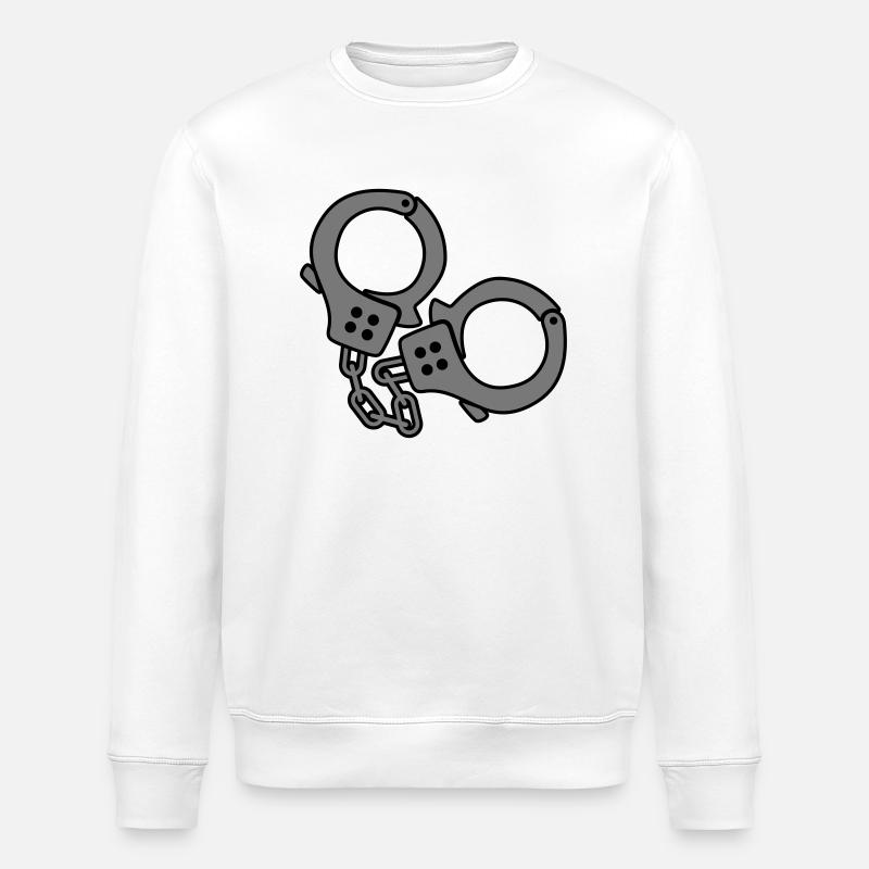 handcuffs design - Stanley/Stella Unisex Bio-Sweatshirt ROLLER - Weiß