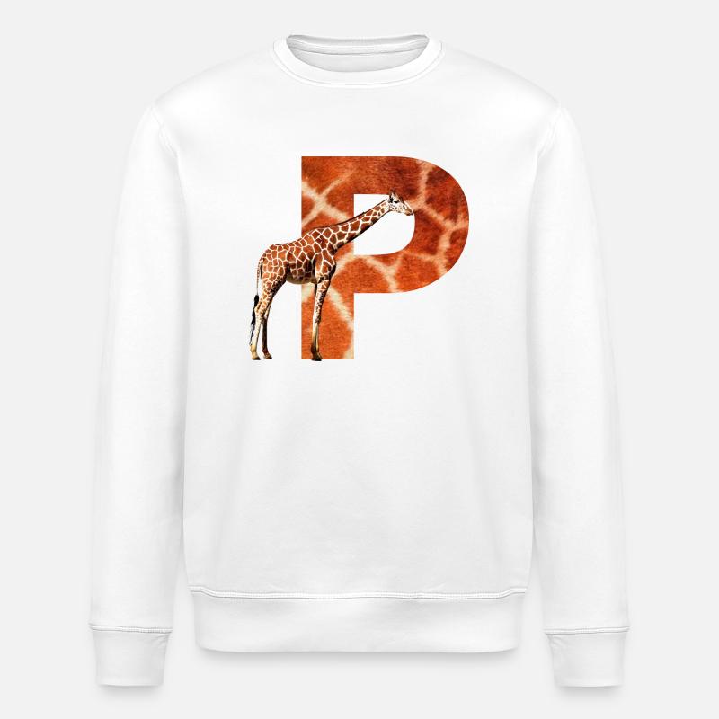 giraffe p - Stanley/Stella ROLLER Unisex Organic Sweatshirt - white