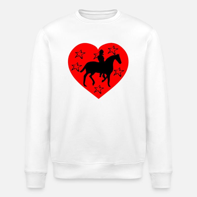 Cheval - Sweat bio ROLLER Stanley/Stella Unisexe - blanc