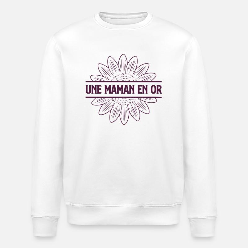 Maman en or - Sweat bio ROLLER Stanley/Stella Unisexe - blanc