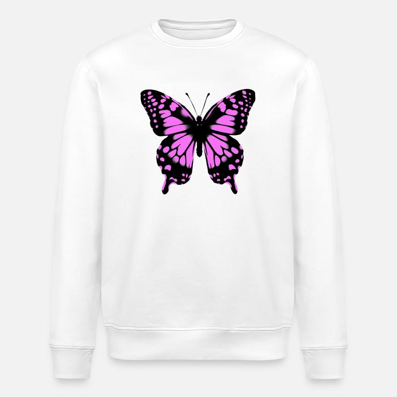 Papillon - Sweat bio ROLLER Stanley/Stella Unisexe - blanc