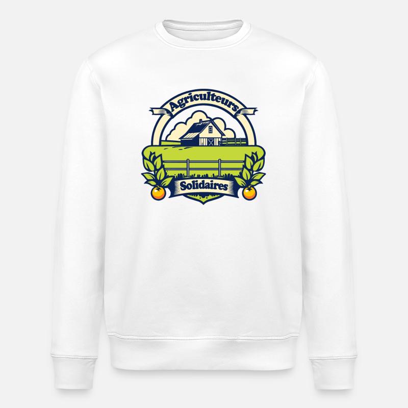 Farmer Support #6 - Stanley/Stella ROLLER Unisex Organic Sweatshirt - white