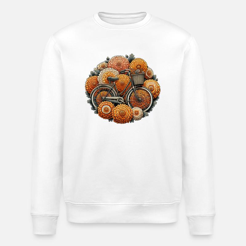 Bicycle - Stanley/Stella ROLLER Unisex Organic Sweatshirt - white