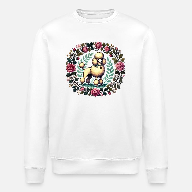 Poodle - Stanley/Stella ROLLER Unisex Organic Sweatshirt - white