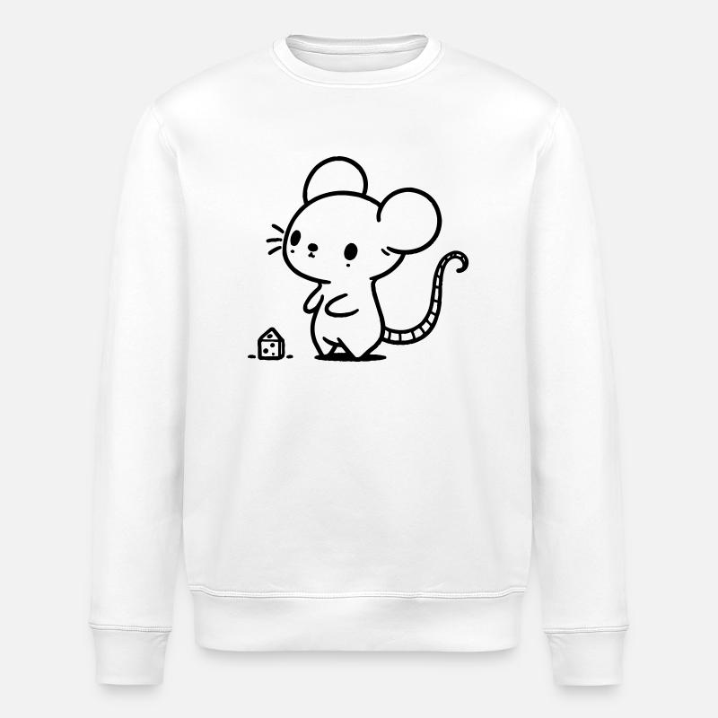 Souris - Sweat bio ROLLER Stanley/Stella Unisexe - blanc