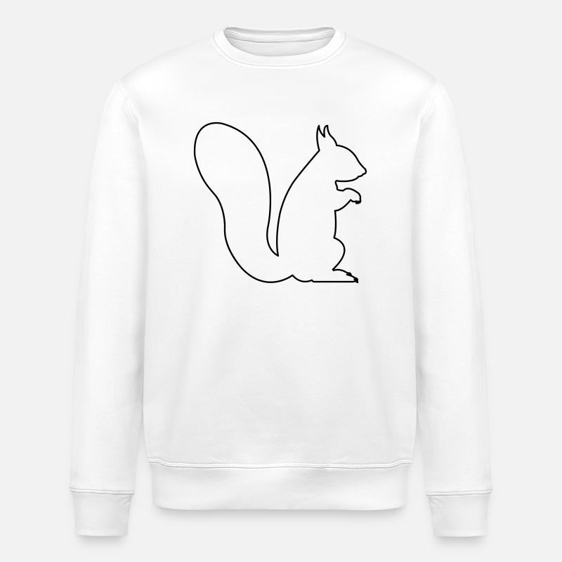 écureuil - Sweat bio ROLLER Stanley/Stella Unisexe - blanc