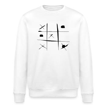 TicTacToe - Stanley/Stella Unisex Bio-Sweatshirt ROLLER - Weiß - Vorne - Nik (191cm)